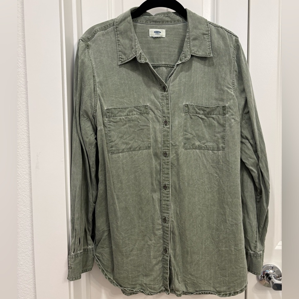 Old Navy Distressed Button-Up Shirt
